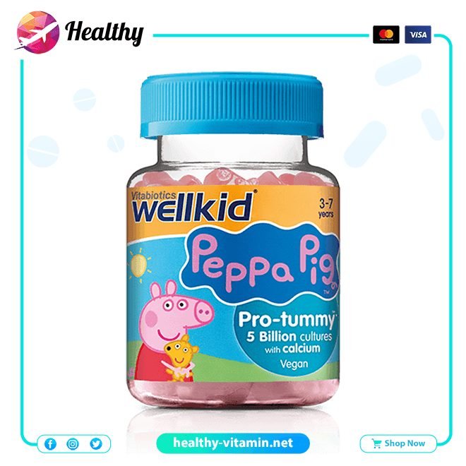 Wellkid Peppa Pig Probiotic 5 Billion 30 Soft Jellies Vitabiotics
