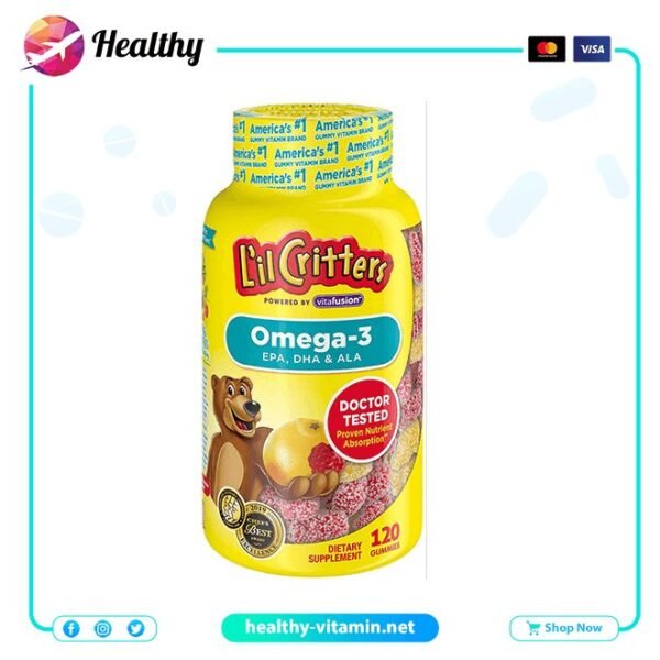 L'il Critters Omega3 DHA 120 Gummies Healthy