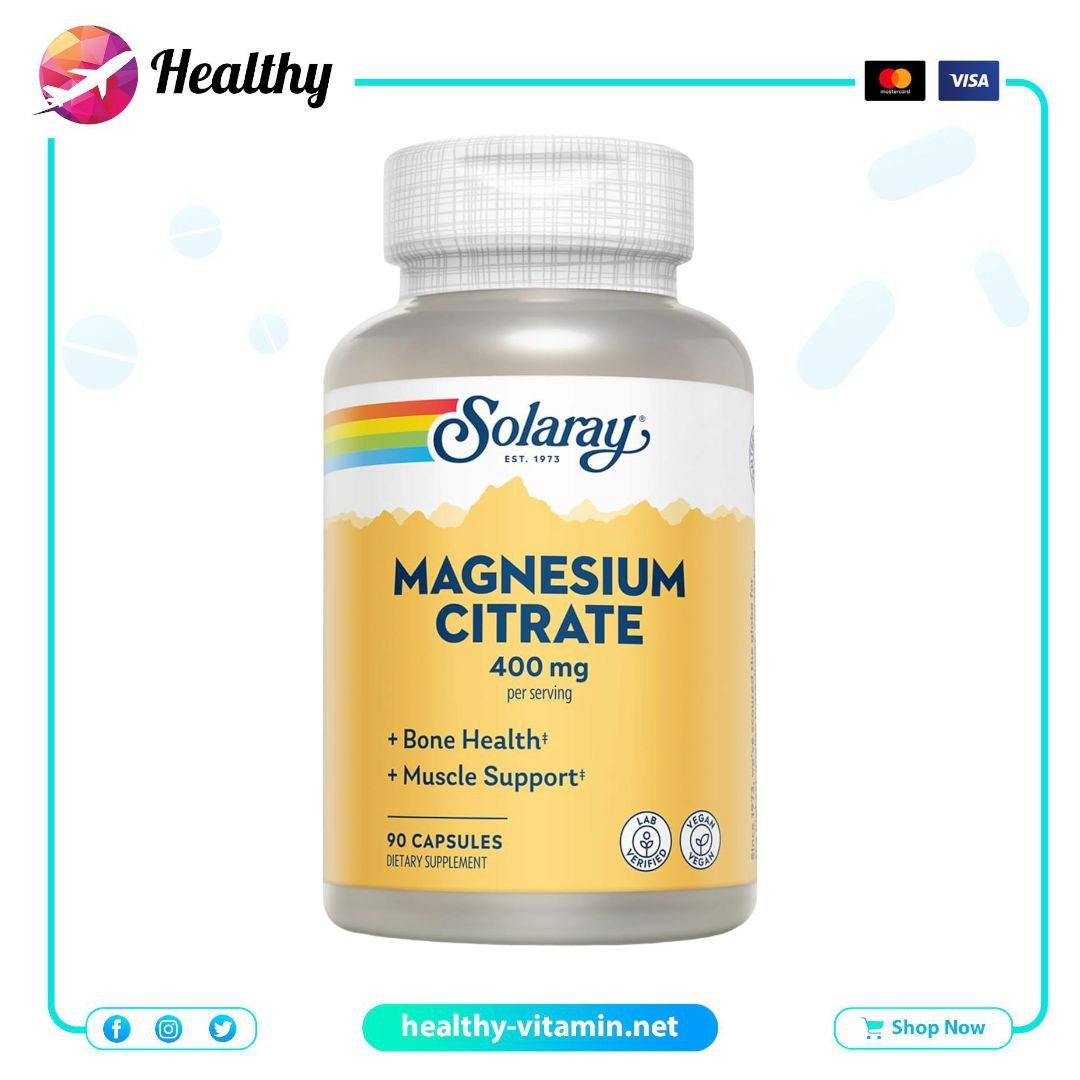 Magnesium Citrate 400 mg Solaray 90 Capsules 1 Magnesium Citrate 400 mg Solaray 90 Capsules 1