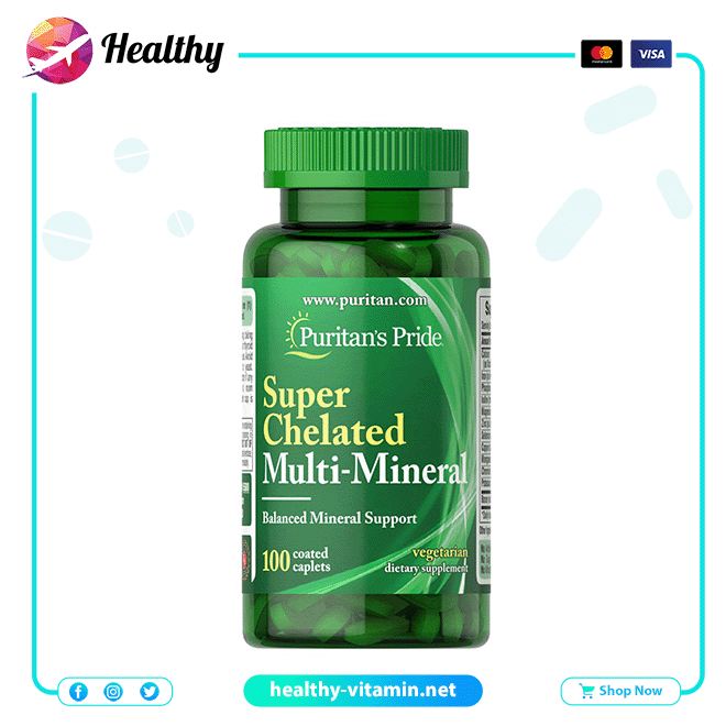 Super Chelated Multi-Mineral Puritan’s Pride 100 Tablets 3