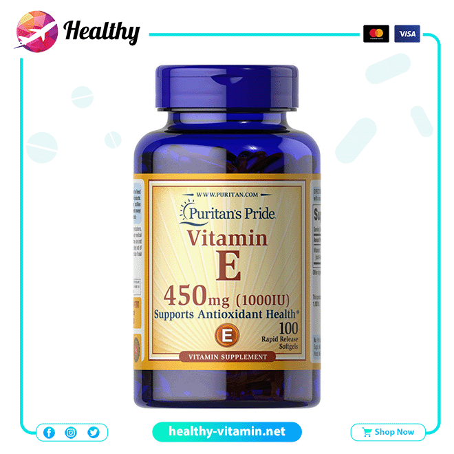Vitamin E-1000 IU Puritan's Pride 100 Softgels