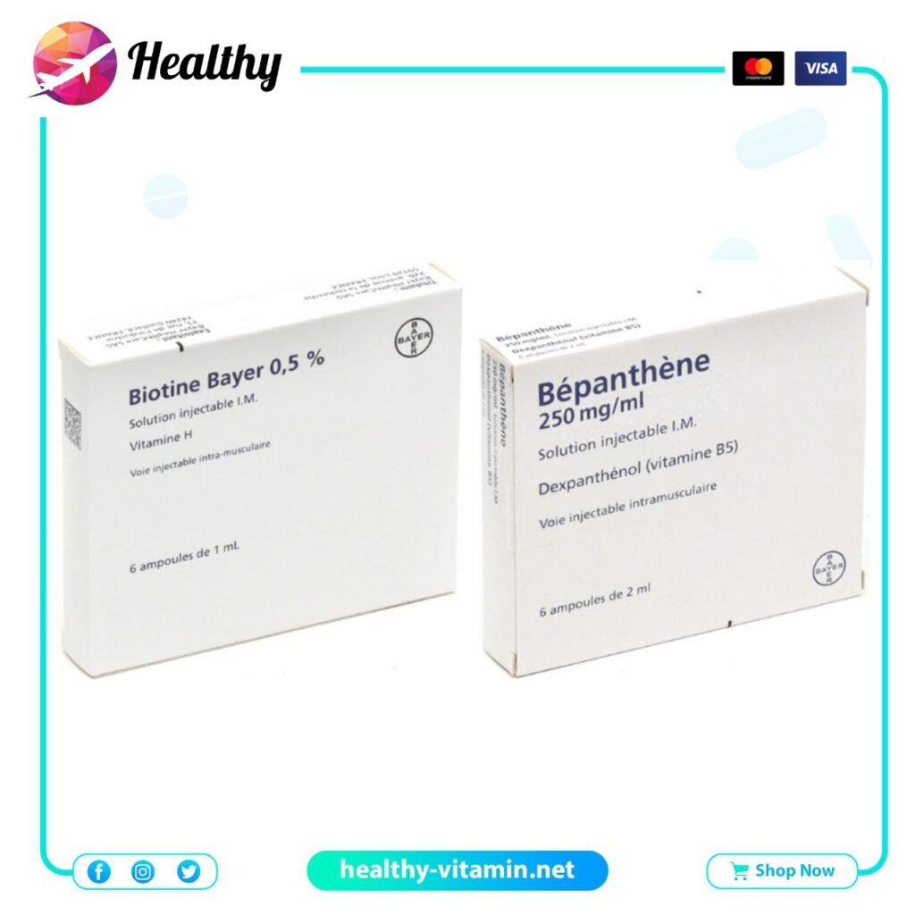 Biotin and Bepanthen Bayer Ampoules Healthy
