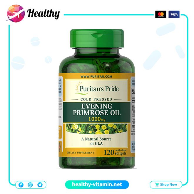 Evening Primrose Oil 1000 mg Puritan's Pride 120 Softgels