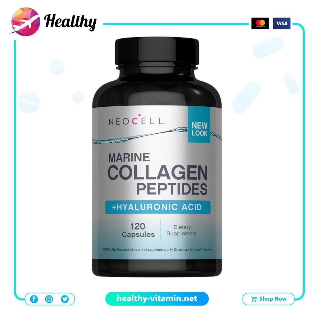 Marine Collagen Peptides + Hyaluronic Acid NeoCell 120 Capsules 1