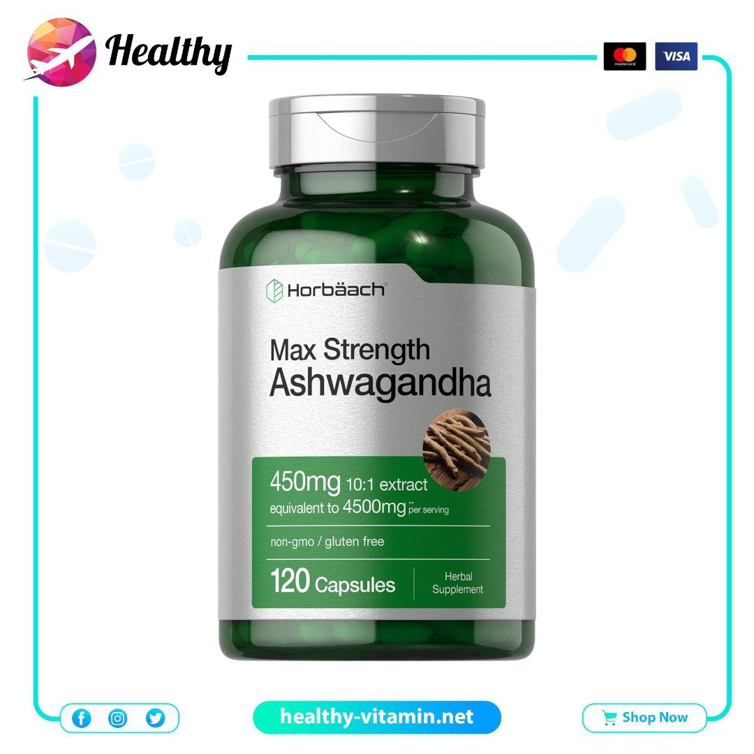 Ashwagandha 4500 mg Horbaach 120 Capsules