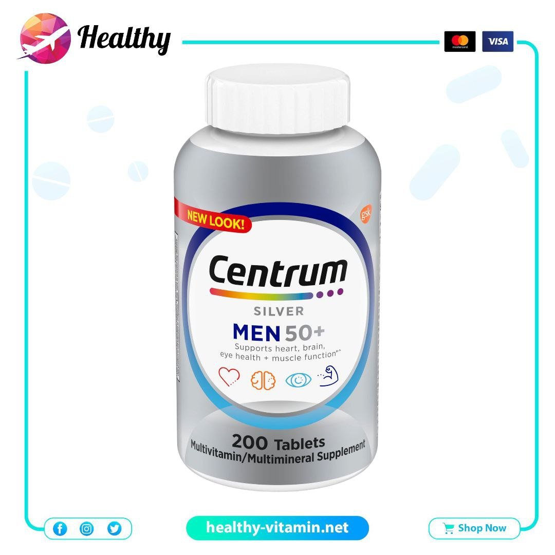 Centrum Silver Men 50+ Multivitamin 200 Tablets