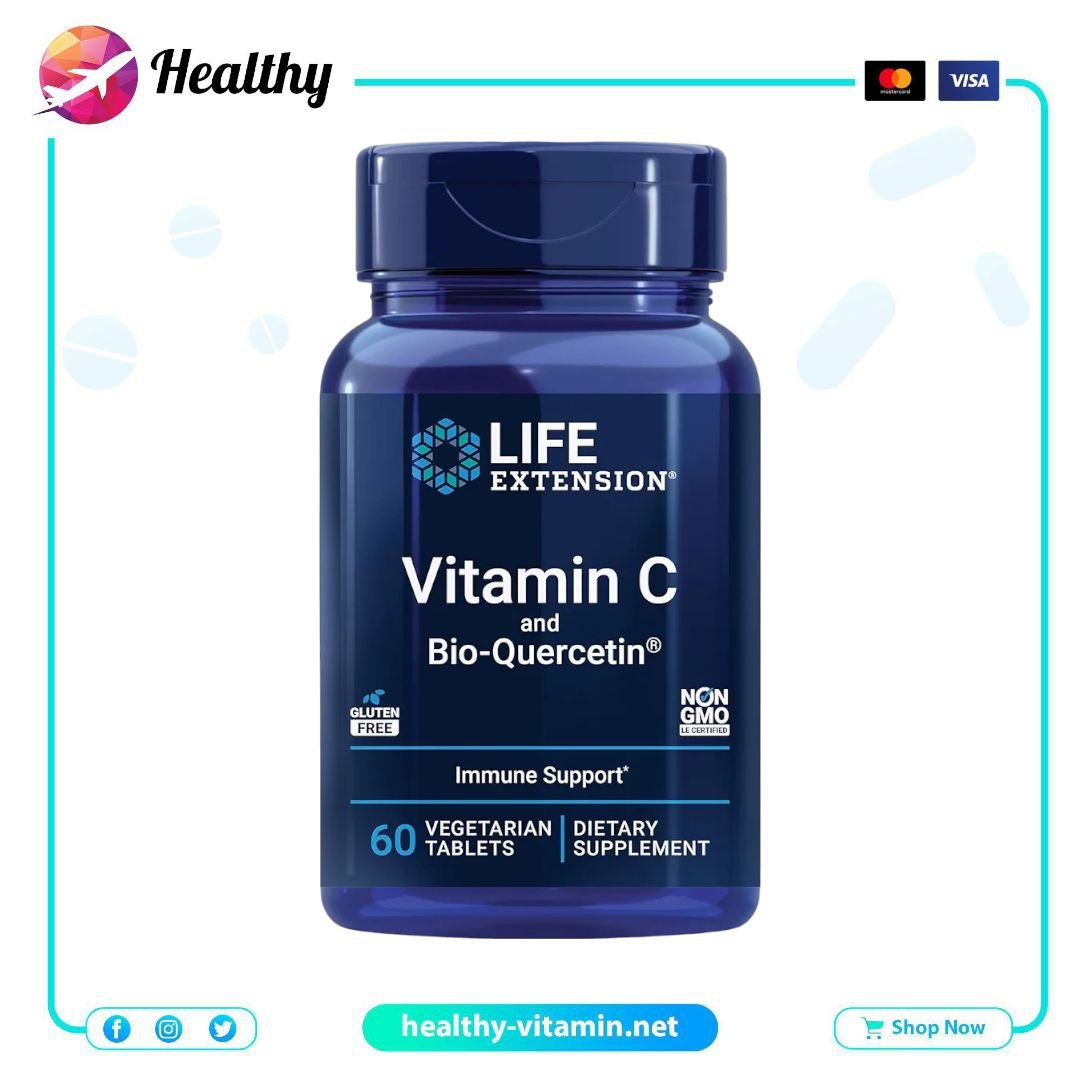 Vitamin C-1000 and Bio-Quercetin Life Extension 60 Tablets