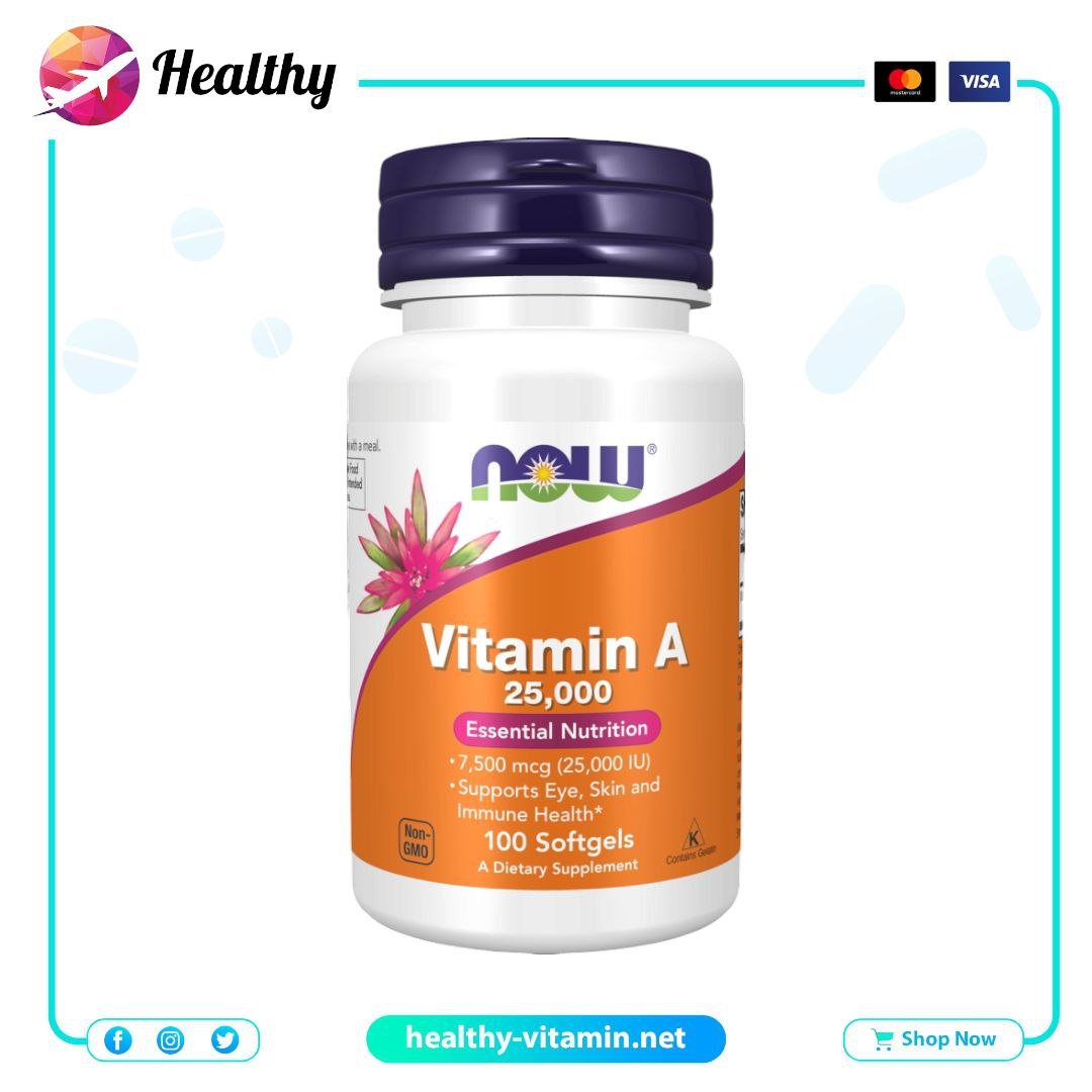 Vitamin A 25000 IU Now Foods 100 Softgels