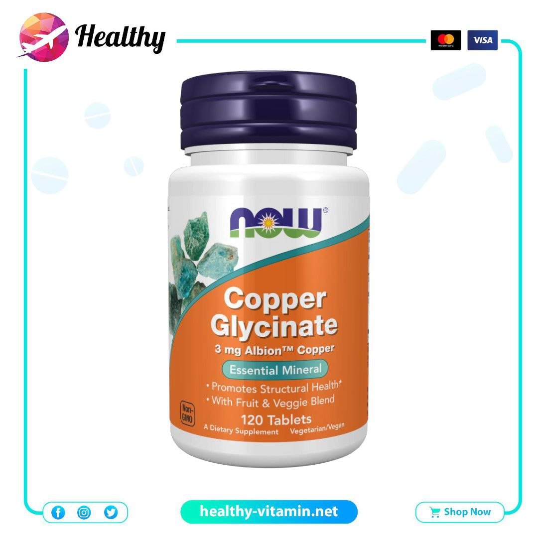 Copper Glycinate 3 mg Now Foods 120 Tablets 4