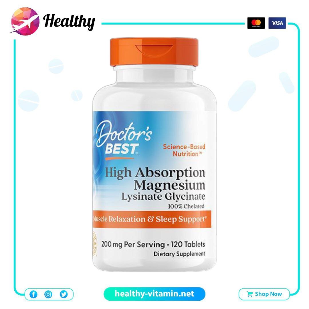 Magnesium Glycinate Lysinate 200 mg Doctor's Best 120 Tablets 11