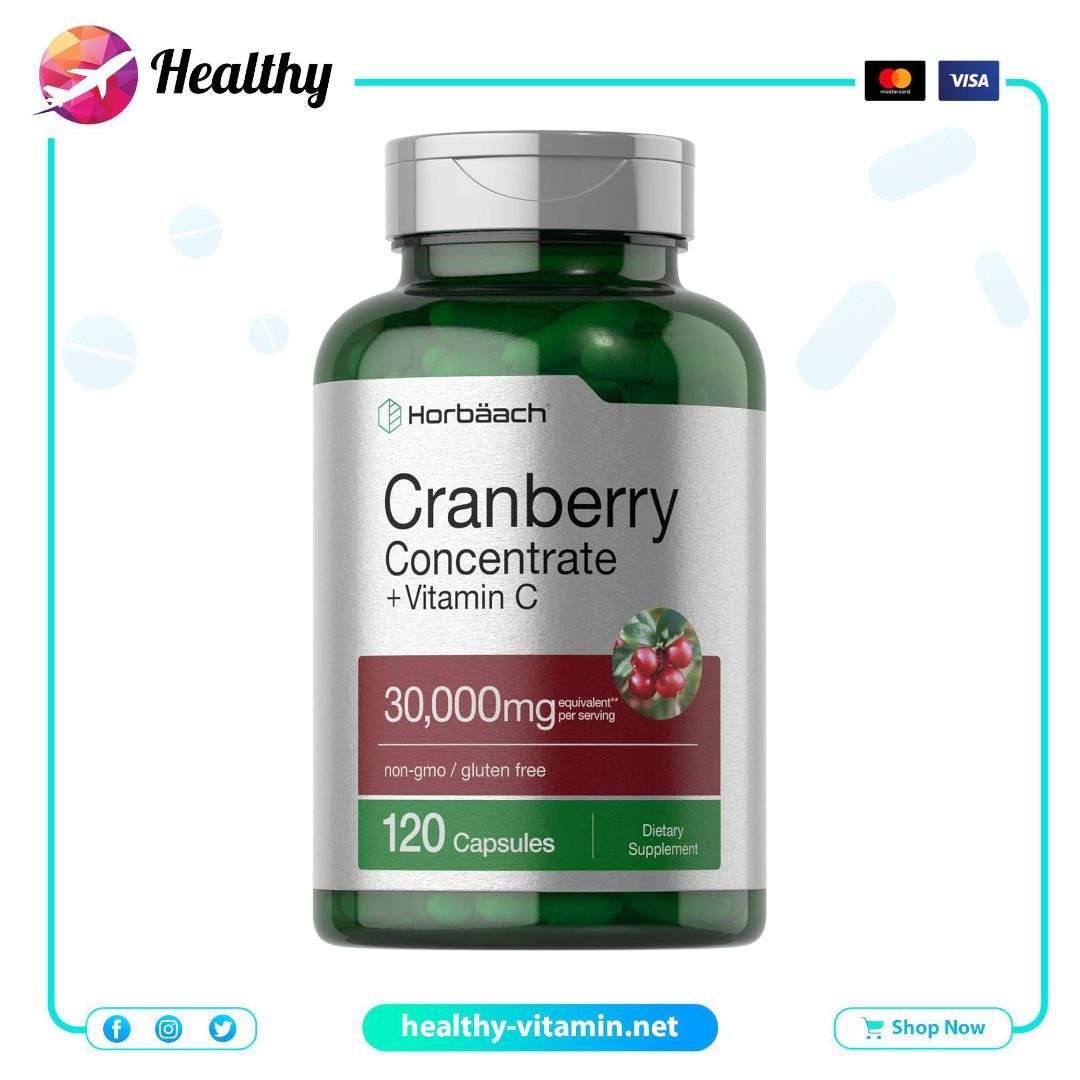 Cranberry + Vitamin C Horbaach 30000 mg 120 Capsules