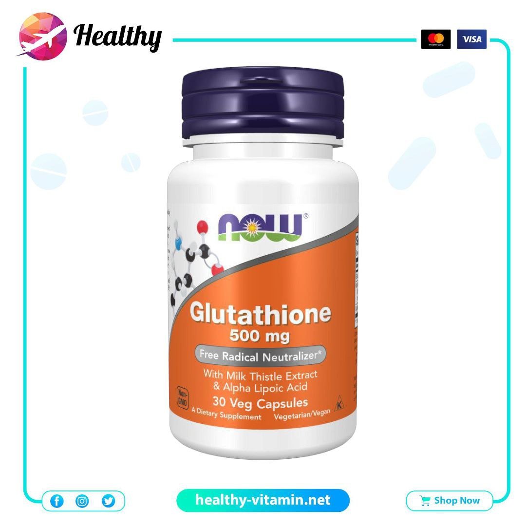 Glutathione 500 mg Now Foods 30 Veg Capsules 6