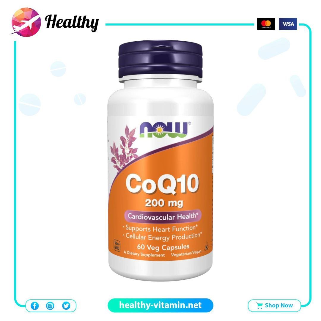 Co Q-10 Co Enzyme Q10 200 mg Now Foods 60 Capsules