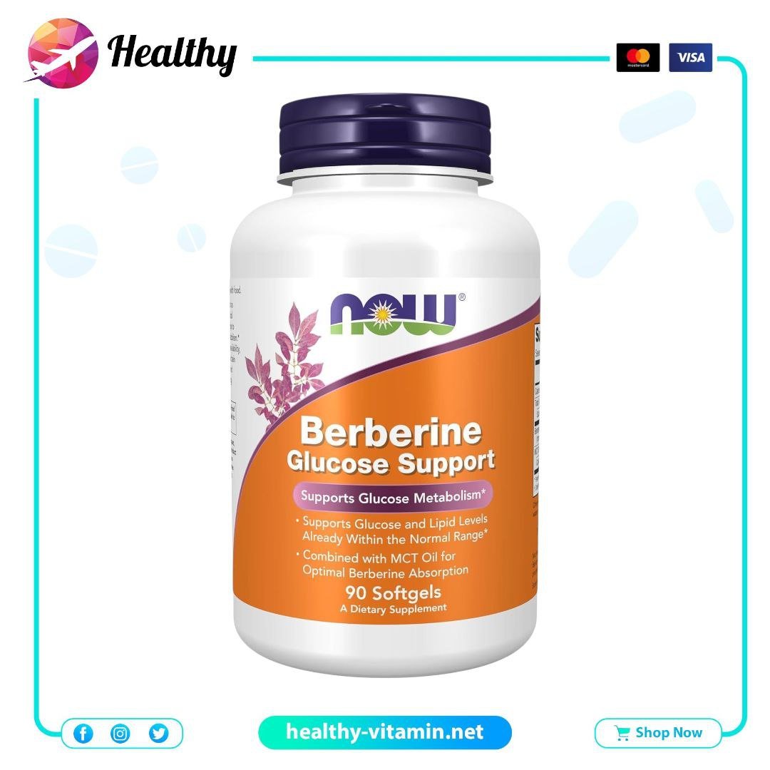 Berberine Glucose Support Now Foods 90 Softgels