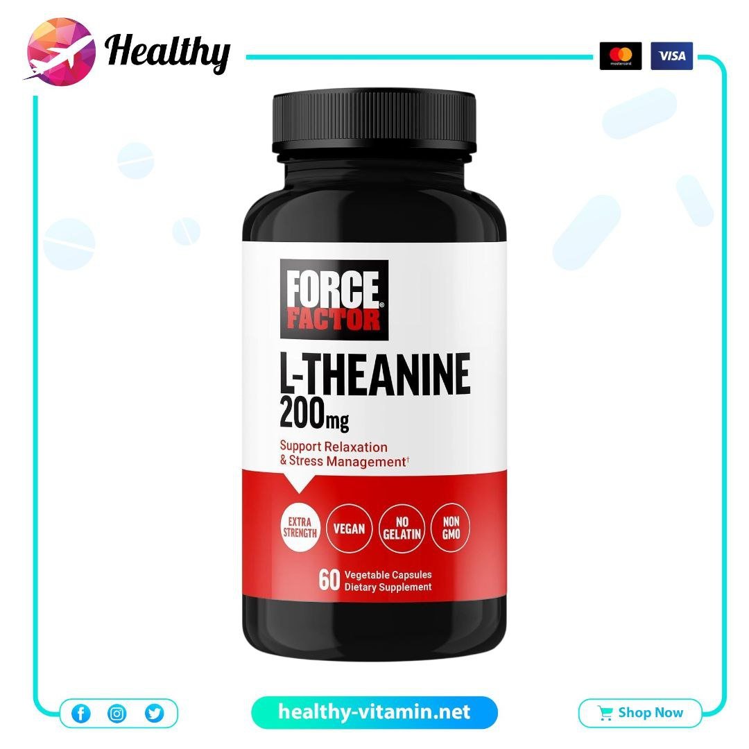 L-Theanine 200 mg Extra Strength Force Factor 60 Vegetarian Capsules 3