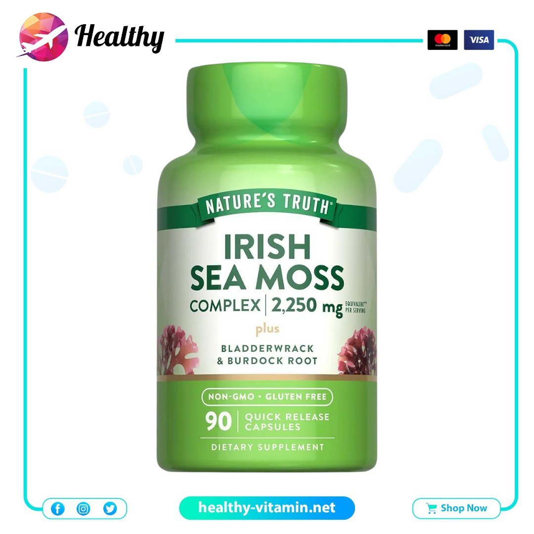 Irish Sea Moss Complex 2250 mg Nature's Truth 90 Quick Release Capsules 2