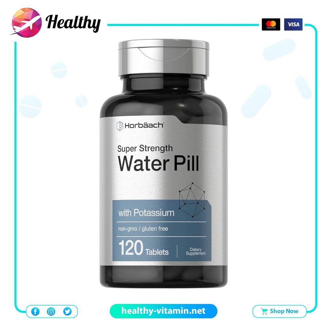 Water Pill with Potassium Super Strength Horbaach 120 Tablets 1 Water Pill with Potassium Super Strength Horbaach 120 Tablets 1