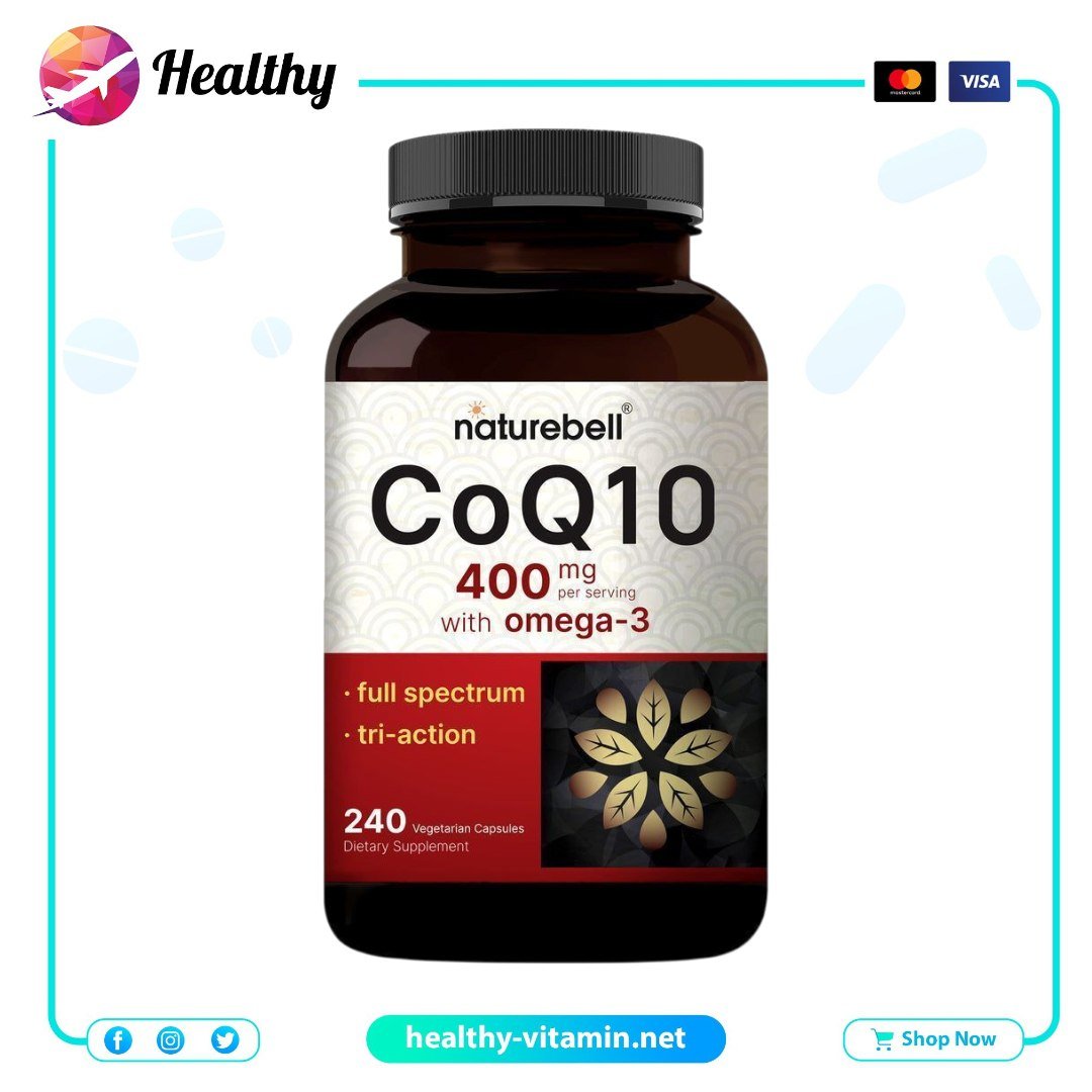 Co Q-10 Co Enzyme Q10 400 mg with Omega-3 NatureBell 240 Capsules