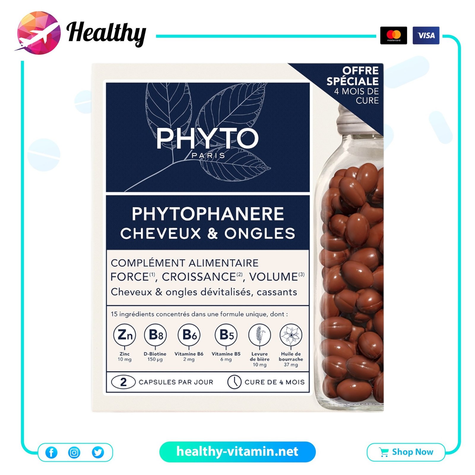Phyto Paris Phytophanere Cheveux & Ongles 240 Capsules 1